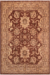 handmade Traditional Kafkaz Brown Tan Hand Knotted RECTANGLE 100% WOOL area rug 8 x 10